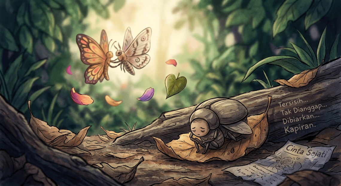Ilustrasi Kumbang Kapiran (Sumber: GeminiAI)